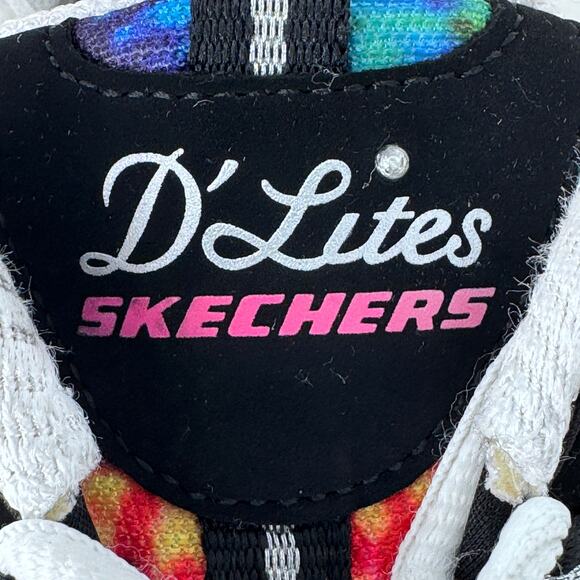 Skechers D'lites Sporty Summer Fiesta Womens US 10 Black White‎ 149015 - Picture 6 of 12